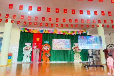 TRƯỜNG MN HOA HỒNG LONG TRỌNG TỔ CHỨC LỄ KHAI GIẢNG