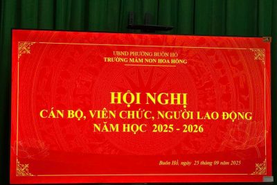TRƯỜNG MN HOA HỒNG TỔ CHỨC HNCNVC NĂM HỌC 2025 – 2026